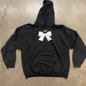 Zeta -Gildan Black Bow Hoodie